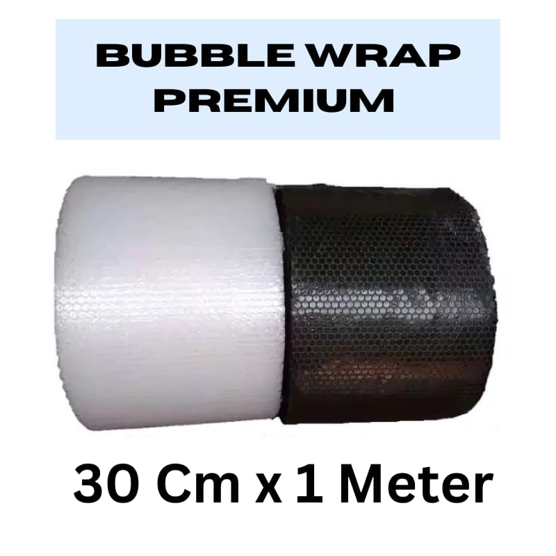 

MAPLE BUBBLE WRAP PREMIUM SUPER TEBAL KUALITAS TERATAS 30 CM x 1 METER HITAM BENING MAKASSAR / PLASTIK BUBBLE