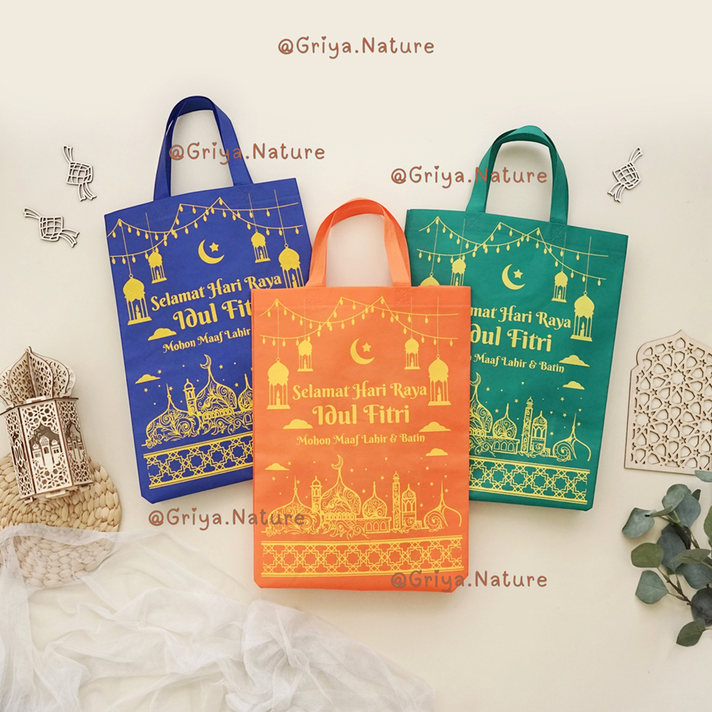 

[COD] GRIYA NATURE | Tas Lebaran Idul Fitri JUMBO BESAR 40x30x15cm Press | Tas Parcel Hari Raya Tas Bingkisan Tas Hajatan Murah | Tas Hampers Souvenir Sovenir Spunbound Spunbund Sembako Goody Tote Goodie Bag Hari Raya Goodiebag Parsel Kain Satuan Lusinan