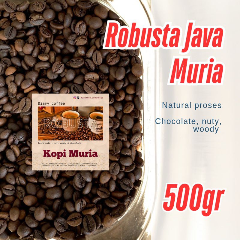 

Kopi Robusta Java Muria Kudus 500gr, Biji Kopi atau Bubus