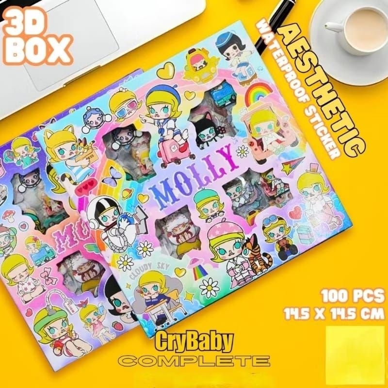 

CryBaby Stiker Aesthetic Waterproof Mully Baby 100 Pcs