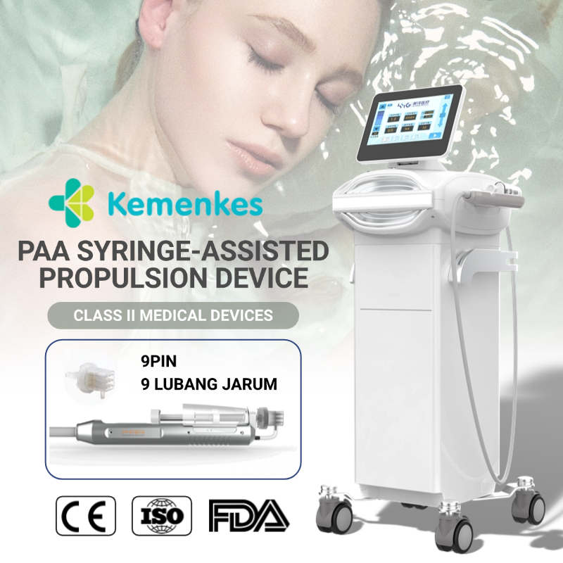 FDA PAA Dermashine pro Syringe-assisted propulsion device Multi needle meso injector gun 9pin Needle