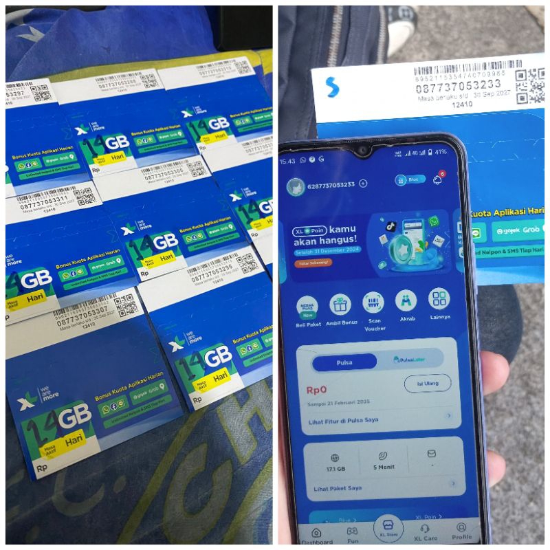 Kartu Perdana XL 14 GB  ( 24 Jam )