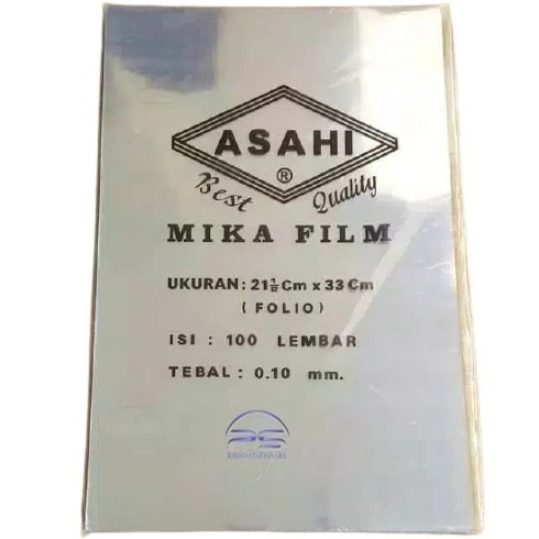 

(100 lembar / 50 lembar / 25 lembar) ASAHI Plasik / Mika / Cover Bening Transparant Jilid Ukuran F4