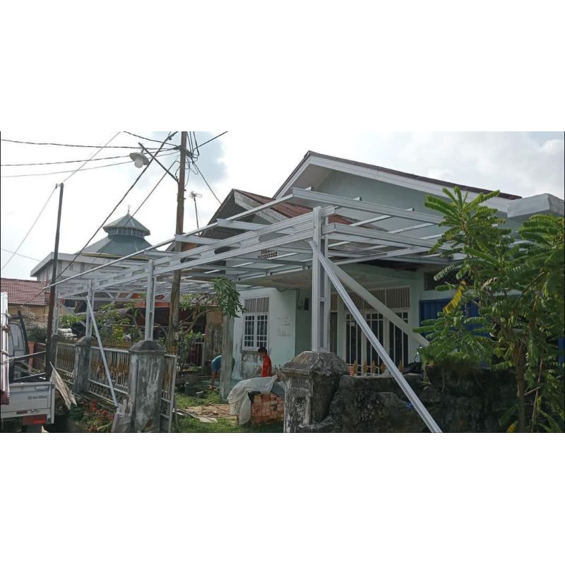 kanopi baja ringan terpasang