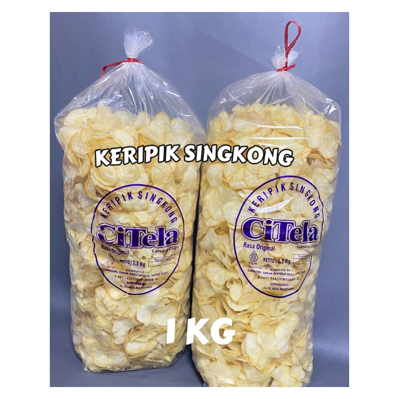 

1 KG KRIPIK SINGKONG ORIGINAL & PEDAS