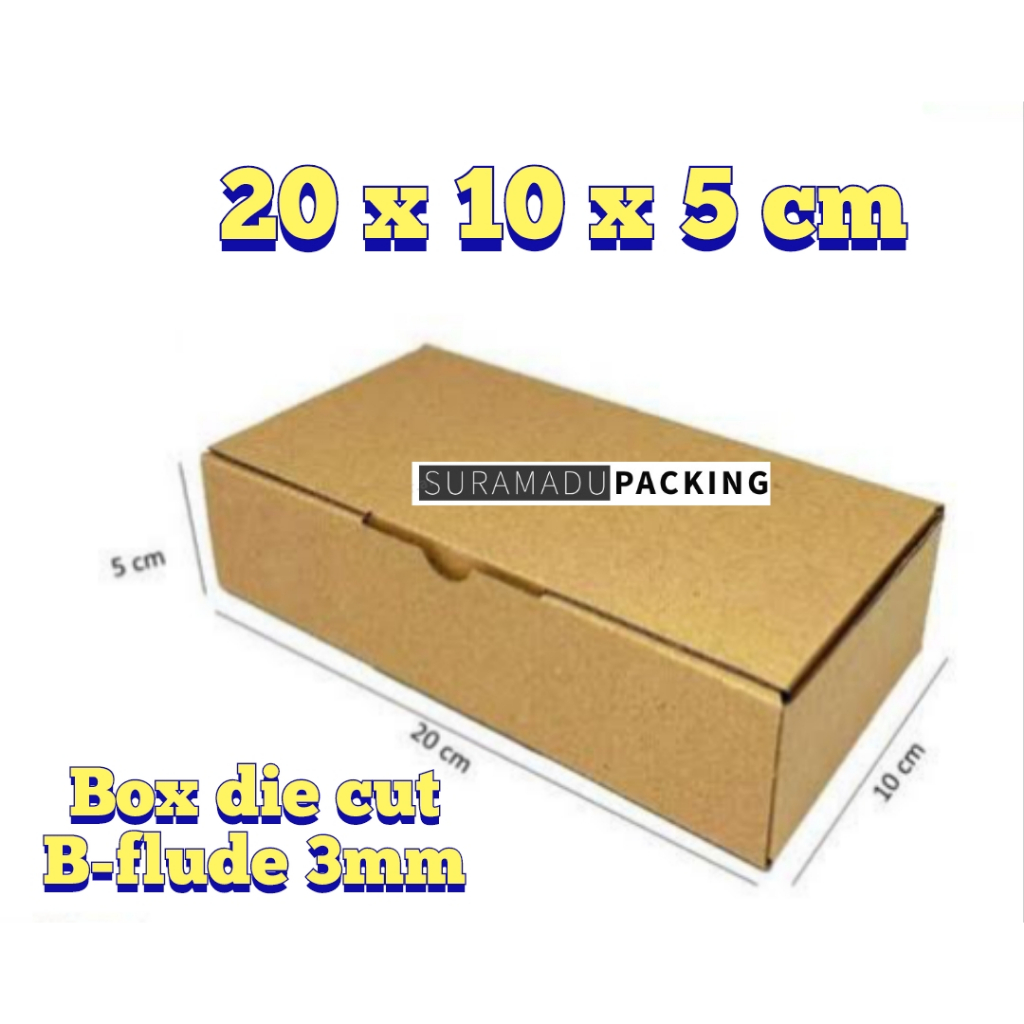 

Kardus box packing die cut 20x10x5 cm bahan B-flude 3mm die cut pizza kardus box packing