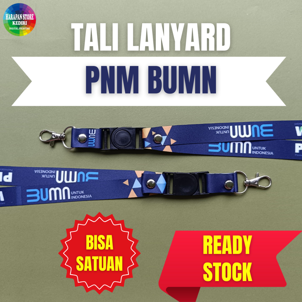 

[READY STOCK] TALI LANYARD ID CARD YOYO PNM BUMN -BISA SATUAN