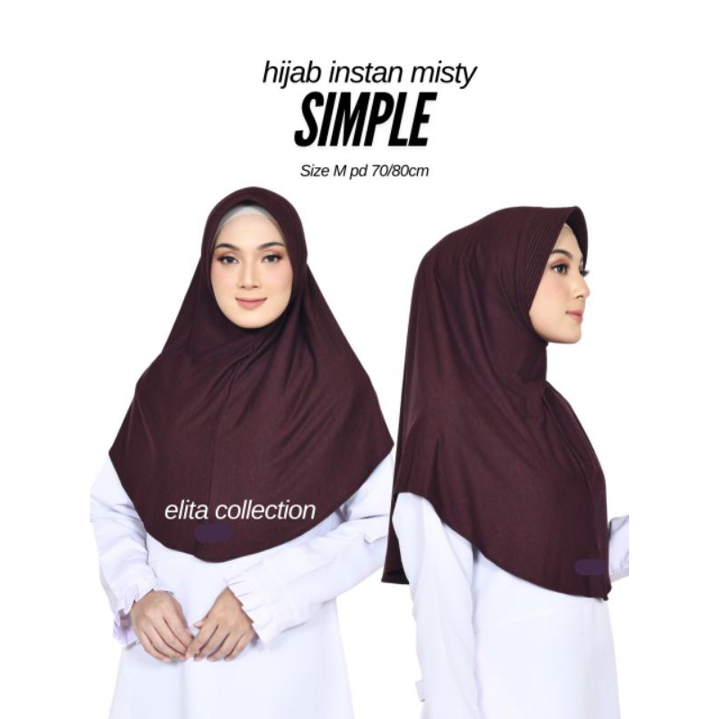 Hijab instan Pet antem misty Size M Terlaris premium anak sekolah kerudung