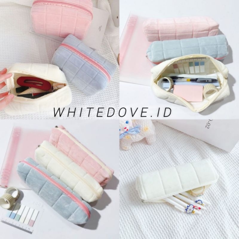 

Kotak Pensil Tas Bantal Pillow Korea / Kotak Pensil Sleting Velvet Aesthetic Pastel / Tempat Pensil Case Tas Bantal Siswa Pencase