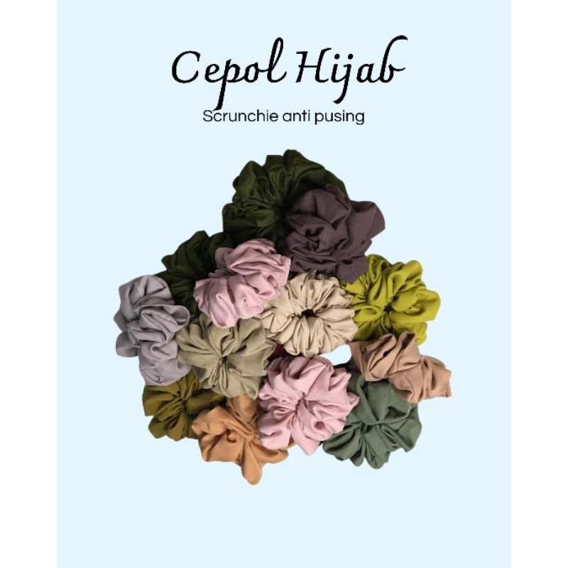 CEPOL HIJAB ANTI PUSING| Scrunchie Hijab |Cepol Hijab