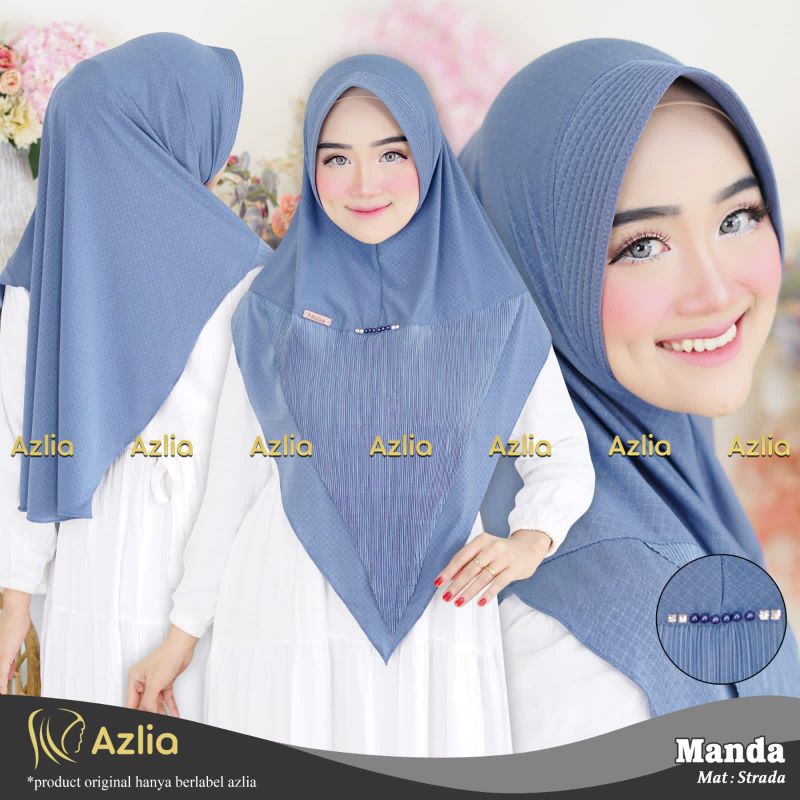 hijab jersey //hijab instan Azlia//MANDA series mat : strada ( AZLIA hijab original )