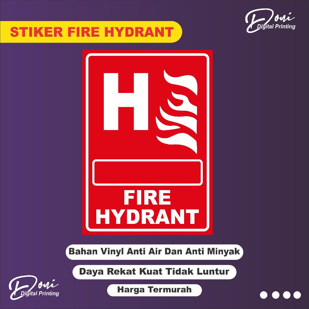 

Stiker Fire Hydrant / Stiker Pemadam Api / Stiker Penunjuk Alat Pemadam Kebakaran