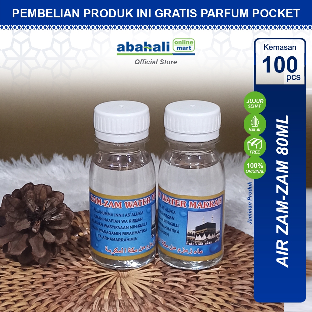 

Promo Beli 100 Pcs - Air Zamzam 80ml Asli Mekah Gratis Parfum Pocket Oleh Oleh Haji Umrah