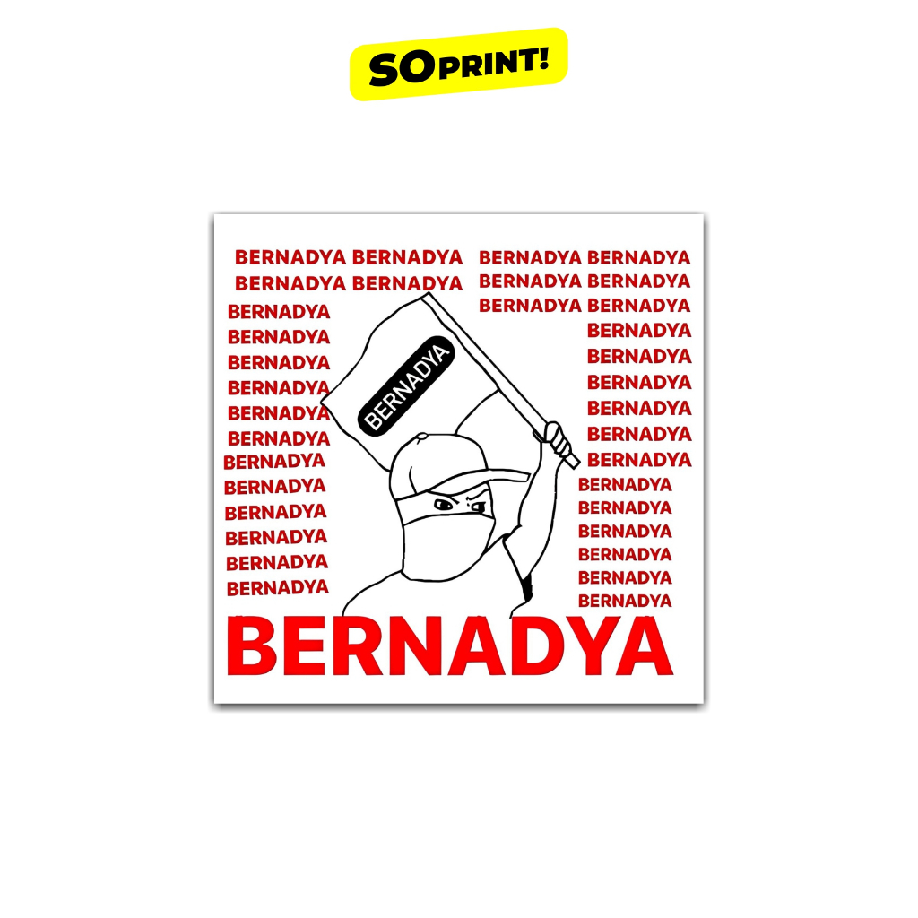 

STICKER BERNADYA WATERPROOF 8 CM | SO PRINT!