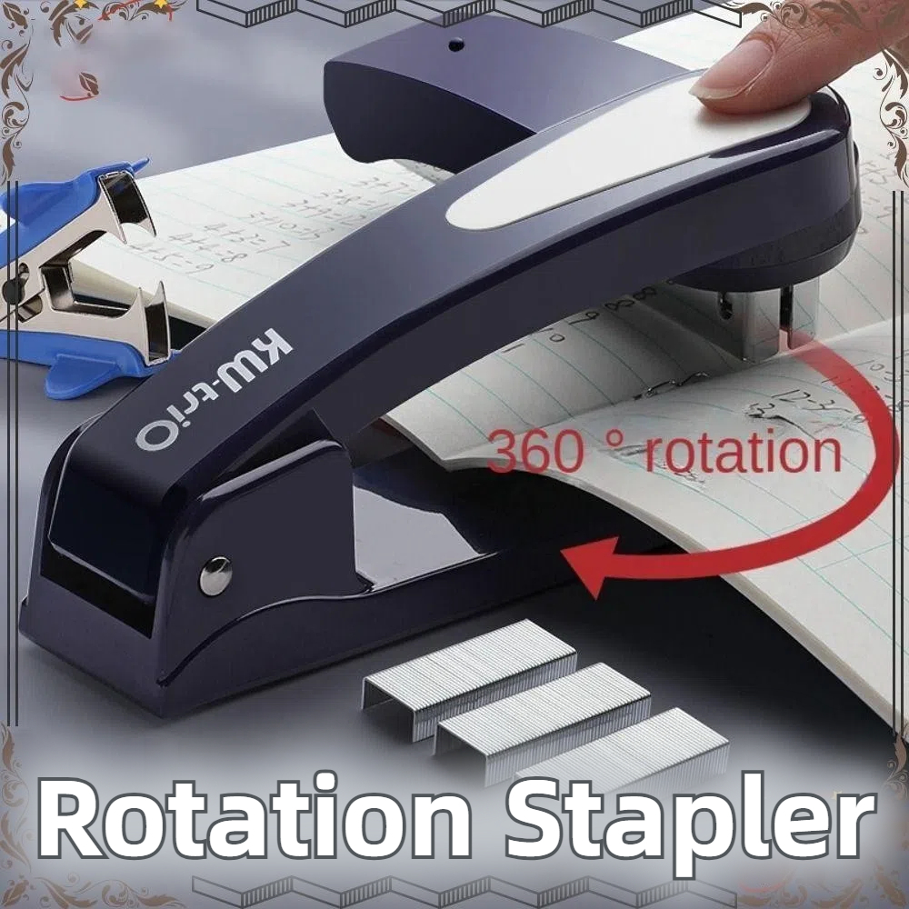 

Triple Stapler stepler rotatable/ Staples kantor/ Staples meja putar 3 arah besar