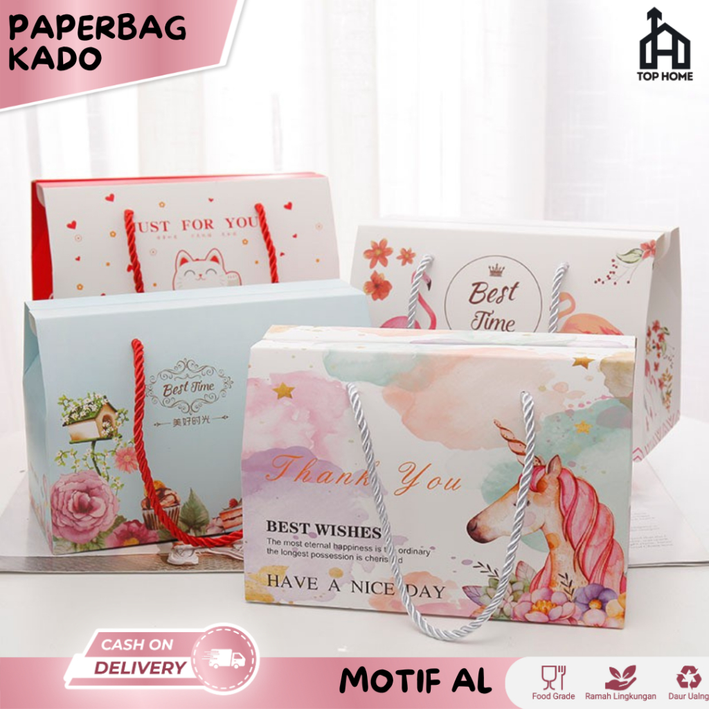 

Paper Bag Ulang Tahun Box Snack Ultah Anak Goodie Bag Karakter/ Tas Kado Gift dengan Tali Kepang