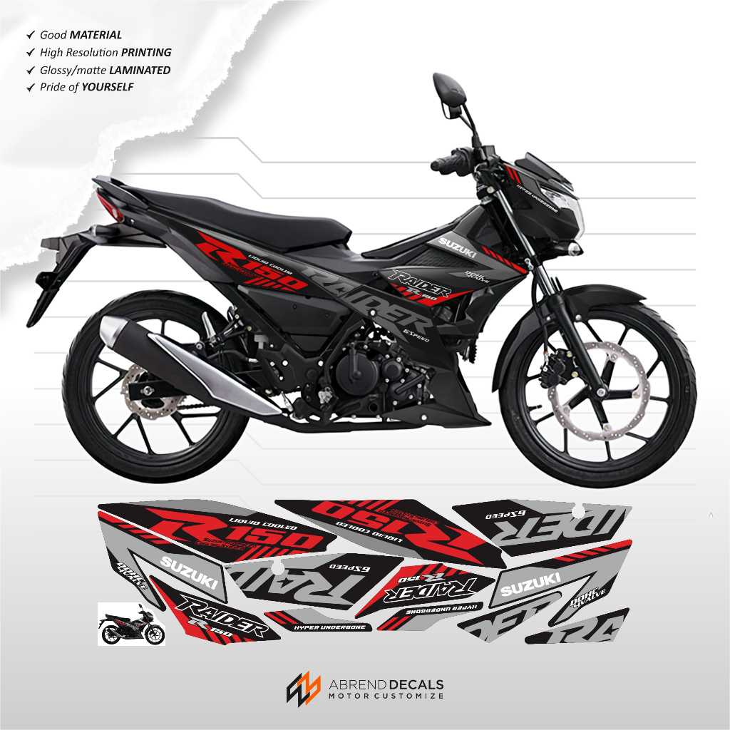 STRIPING SATRIA INJEKSI GRAFIS SIMPEL ORI PRINTING / STIKER SATRIA FU FI DESIGN CUSTOM STOCK DECAL