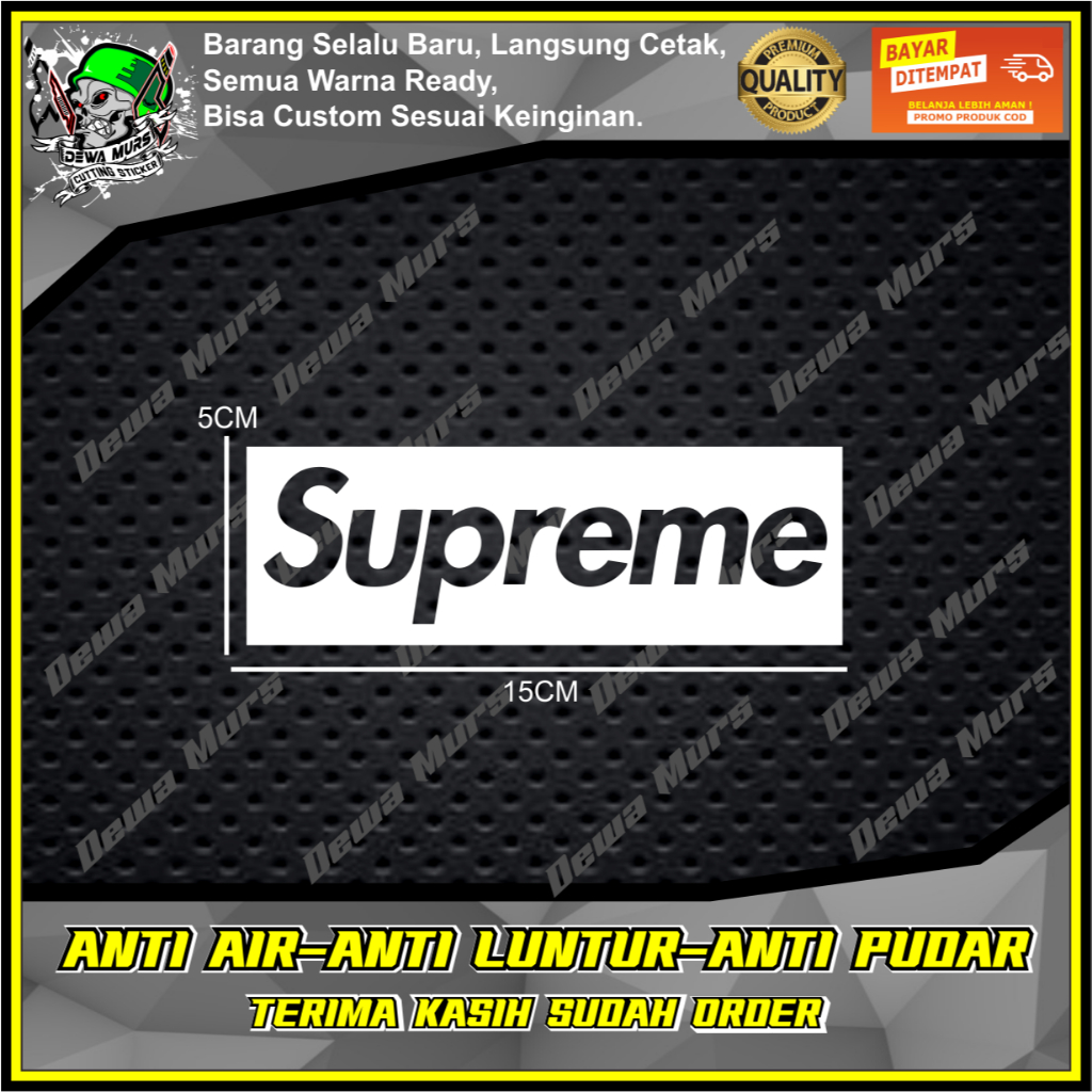 Cutting Sticker SUPREME Sticker Cocok Buat Motor Dan Mobil