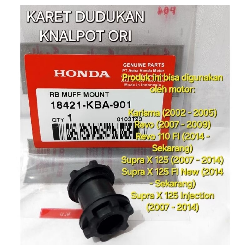 Karet Dudukan Knalpot Karisma Revo 110 F1 Supra X 125 18421KBA901