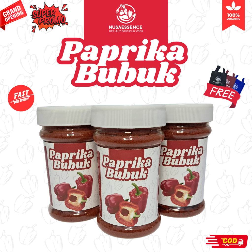 

Bumbu Dapur Paprika Bubuk Powder Merah Red Pepper Smoke Premium Quality SUPER HALUS Rempah Bubuk