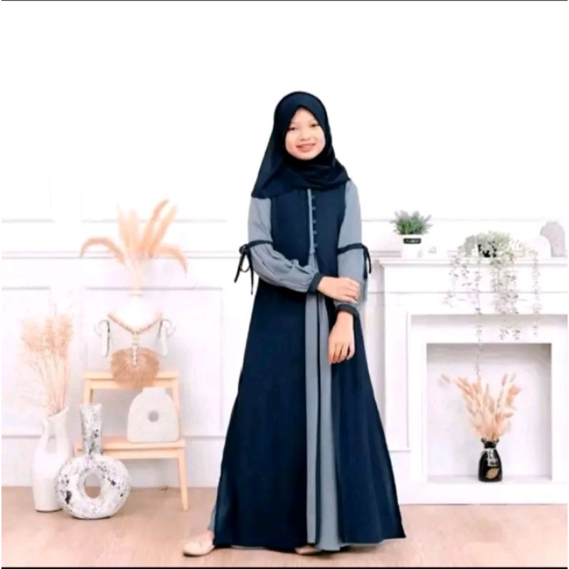 adeva gamis syari + pashmina  remaja tanggung