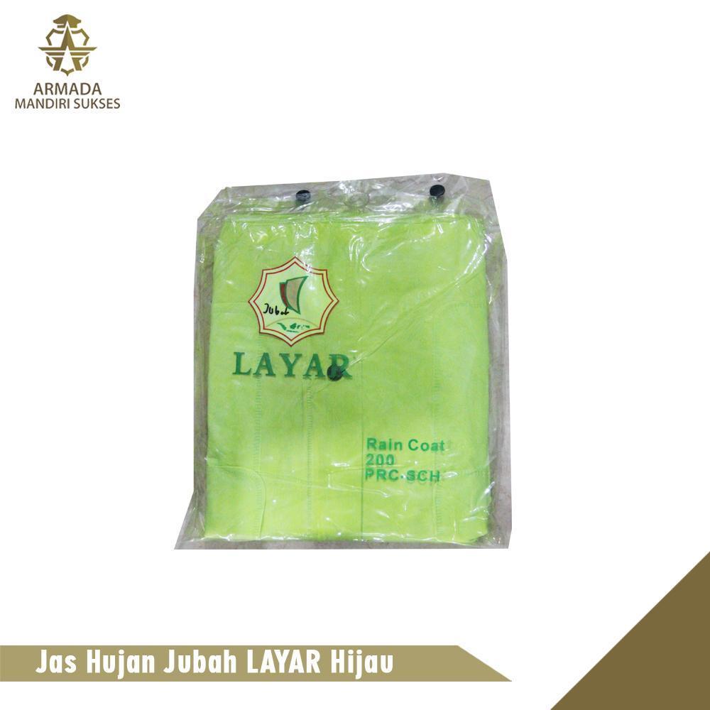 Jas Hujan Jubah Layar Hijau