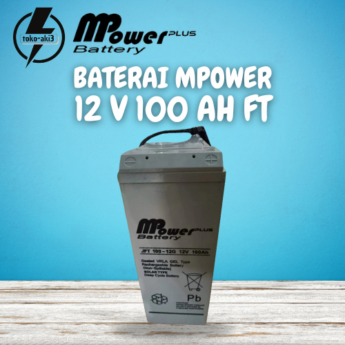 BATERAI MPOWER 12V 100AH FT 120 -12G - AKI KERING ACCU VRLA MPOWER 12V 100AH FT