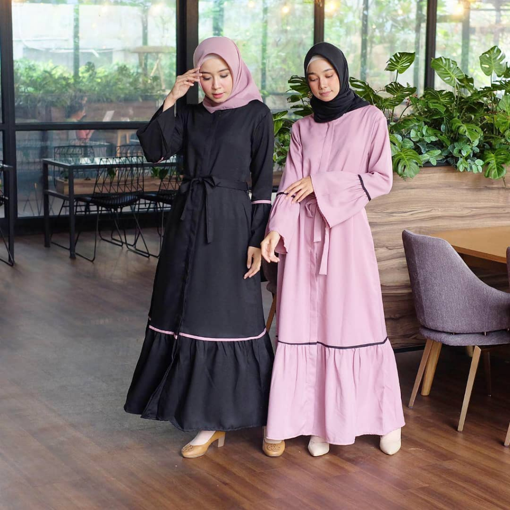 Abaya | Baju Gamis Abaya Remaja | Abaya Hitam Motif