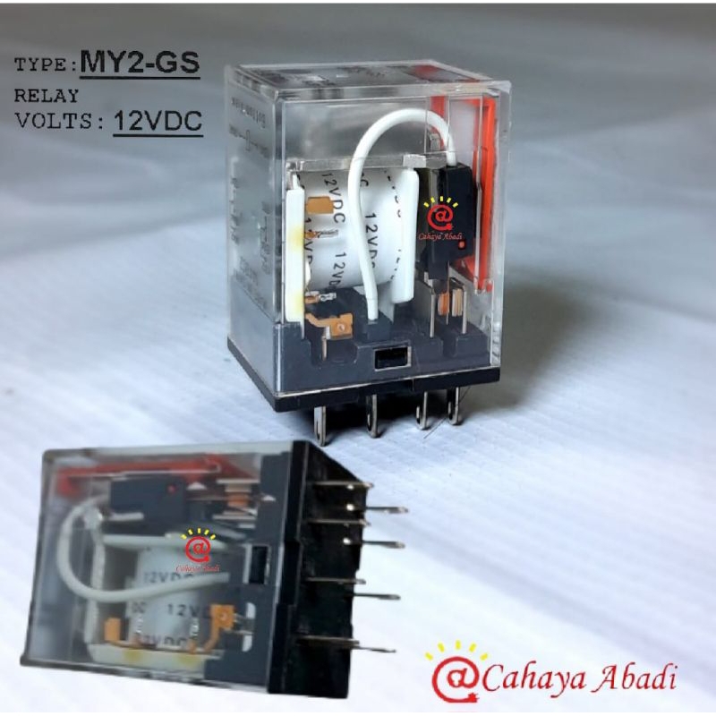 OMRON Relay MY2-GS 12V DC ASLI ORIGINAL / Relay 8 Kaki 5 Ampere MY2 12VDC OMRON ORI
