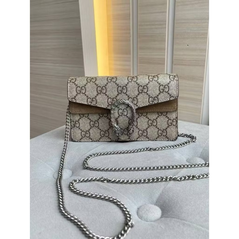 TAS WANITA BRANDED GUCCI DIONYSUS PVC SUPER MINI SZ 16 SLING BAG