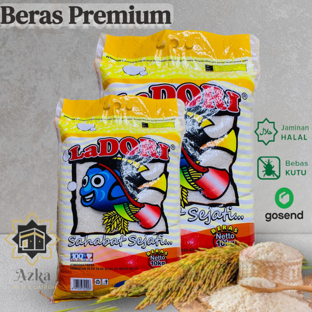 

BERAS PUTIH PREMIUM LADORI (10KG & 25KG) PULEN, WANGI KUALITAS TERBAIK DAN TERMURAH