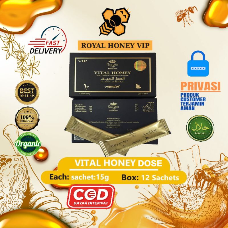 

Vital Honey VIP Dose vital ori100% Box:12 sachet