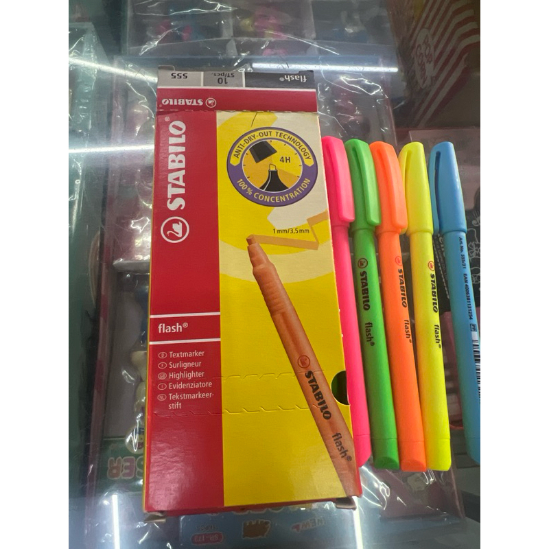 

Stabilo warna warni merek STABILO BOSS, flash, neon / Highlighter warna warni cocok untuk kebutuhan sekolah dan kantor
