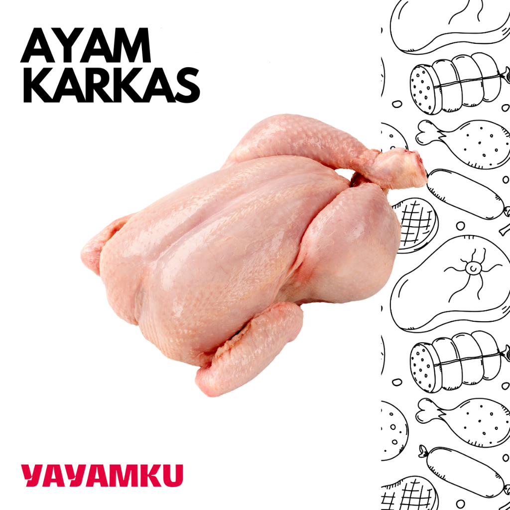 

YAYAMKU Ayam Karkas Broiler Ayam Potong Tanpa Kepala dan Ceker Berat 1kg