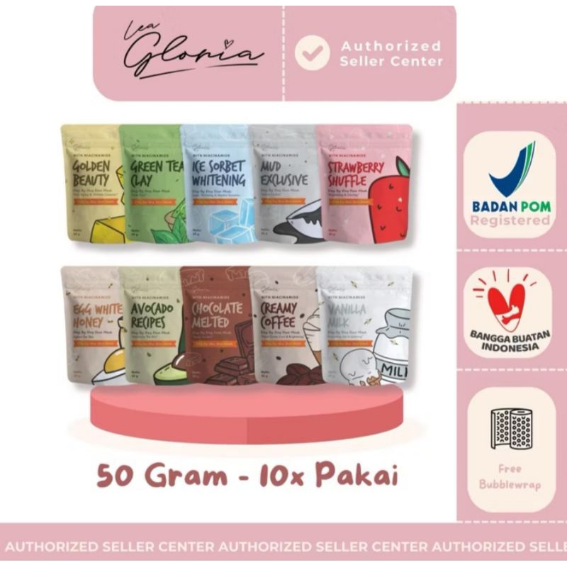 Masker Wajah Organik by Lea Gloria 50 gram