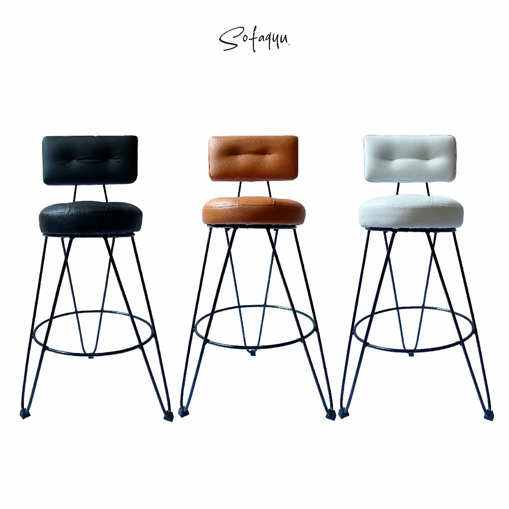 kursi sandaran outdoor 50 cm / kursi tinggi 75 cm / dudukan busa / kursi oreo / sofa/ salon /kursi c