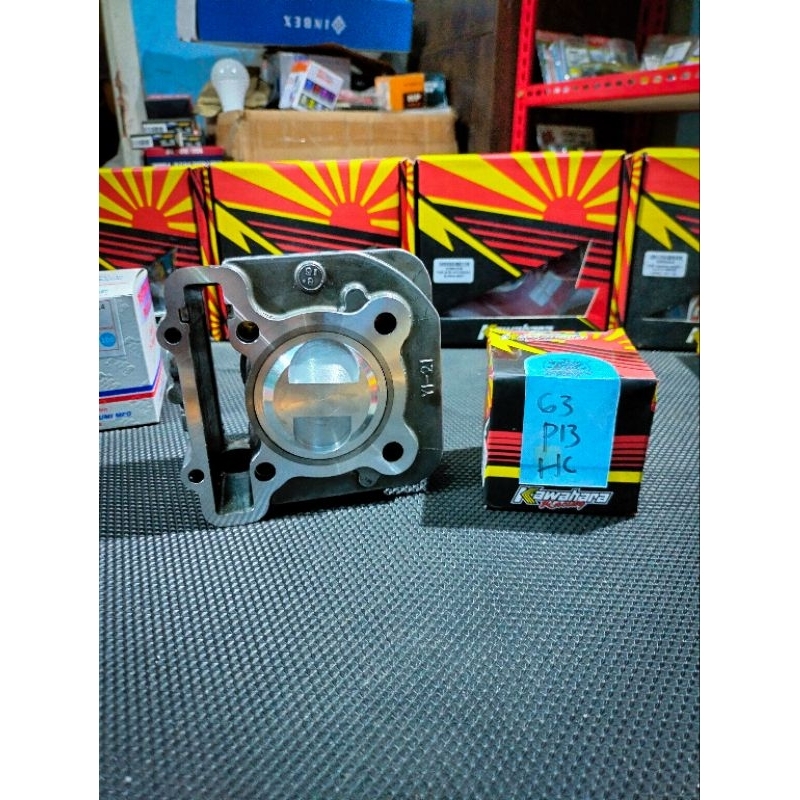 Blok Seher Custom Mio J 59 MM Pin/Pen 13 Blok Boreup Boring Cylinder Block Seher Mio J CRRParts