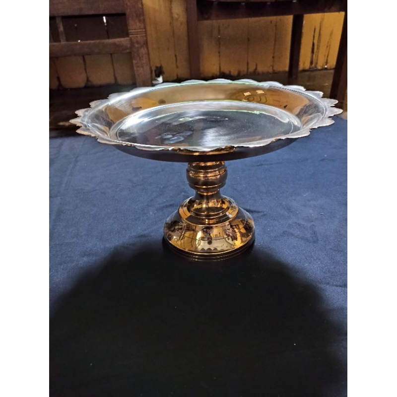 Nampan Baki Dulang Seserahan Kuningan Tempat Buah Kuningan