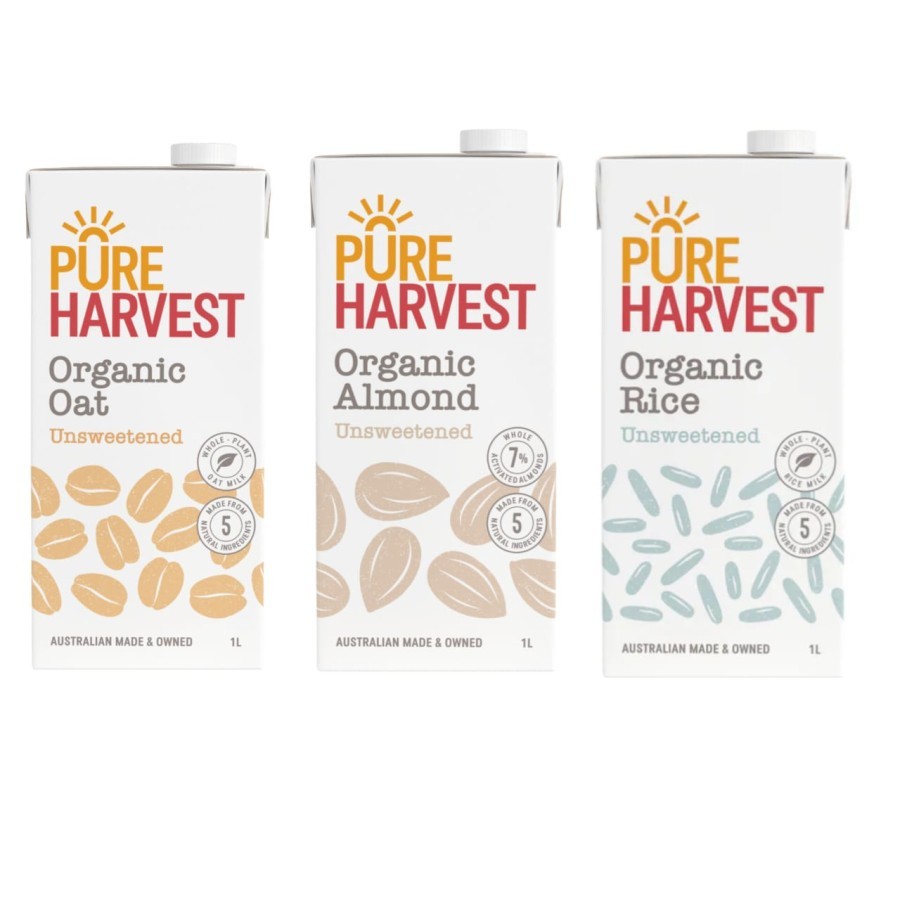 

Pure Harvest Organic Almond / Soy / Rice Milk - Susu organik