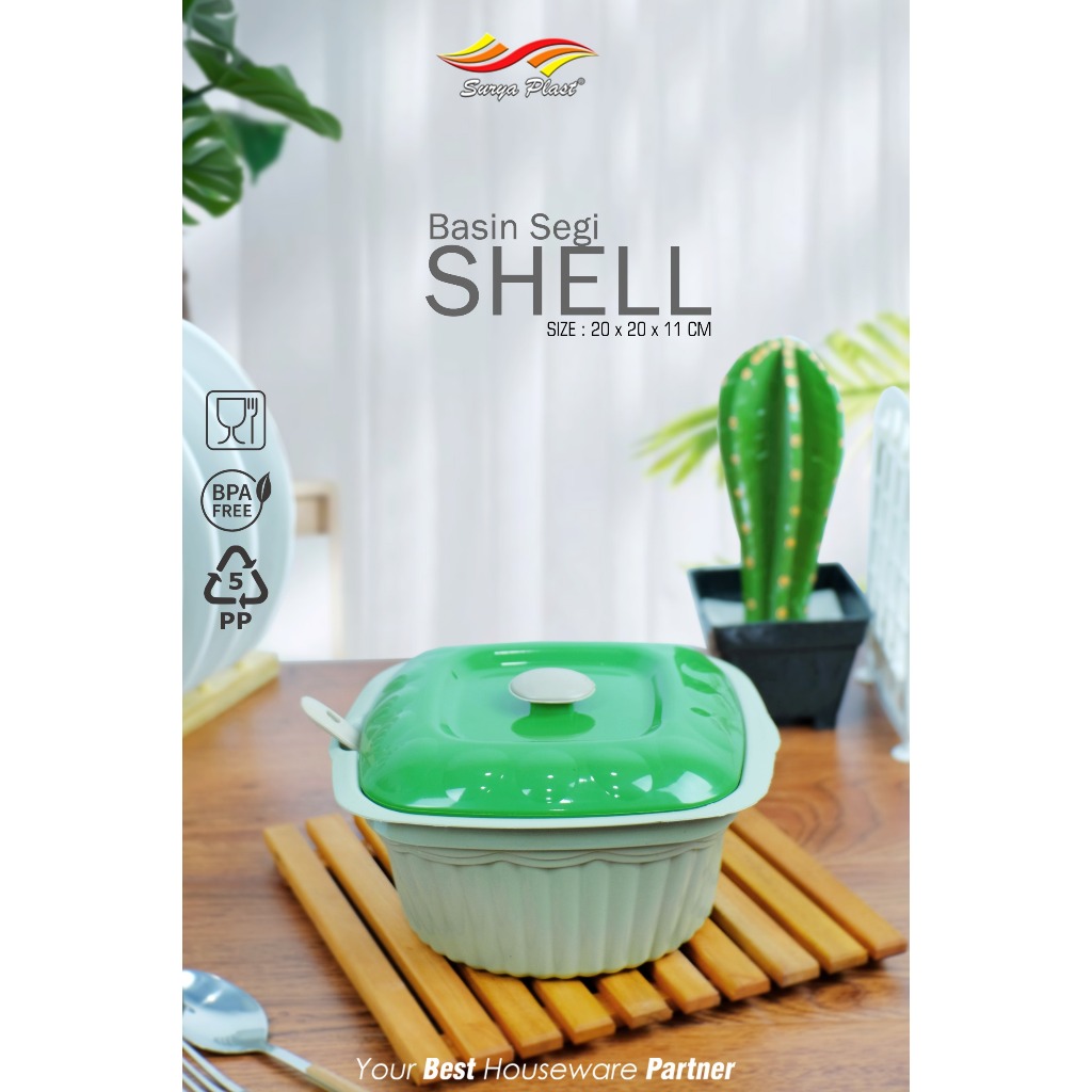 Basin Segi Shell | Baskom Prasmanan | Baskom Segi | Baskom Plastik | Baskom Serbaguna
