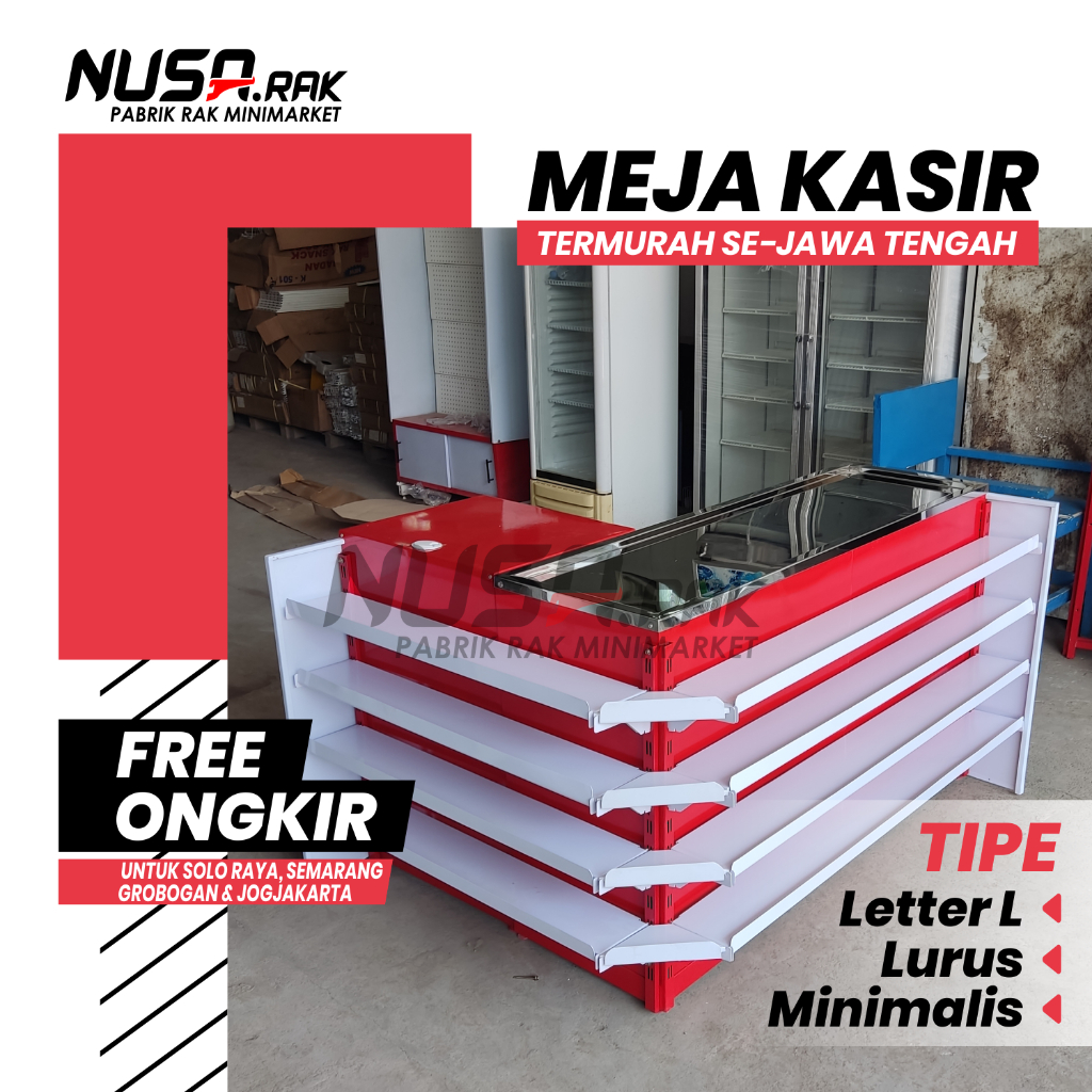 MEJA KASIR STAINLESS untuk Toko/Minimarket TERMURAH Se-Jawa Tengah, Ready Stock FREE ONGKIR