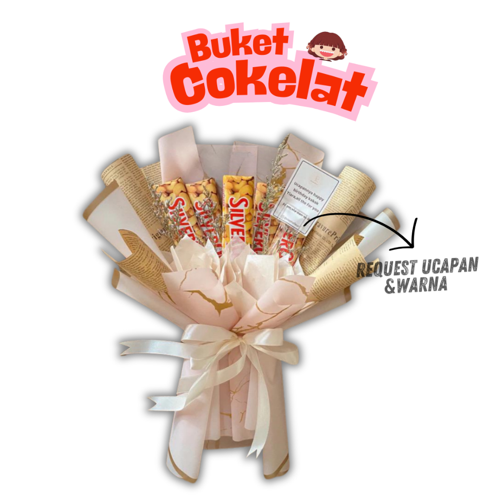 

SEHARI JADI / bouquet buket cokelat / buket coklat / buket silverquen /bouquet cokelat