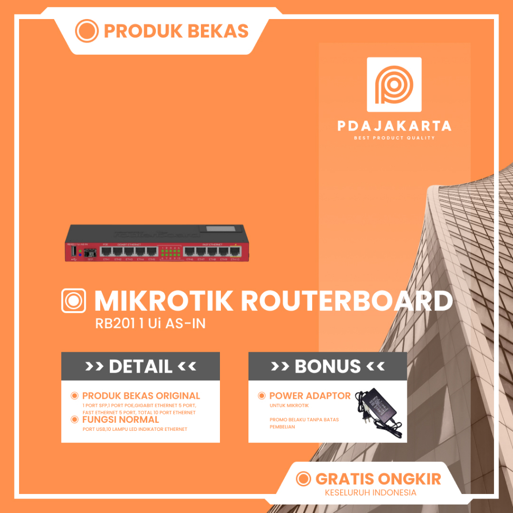Mikrotik RouterBoard RB201 1 Ui AS-IN Mikrotik Bekas Original