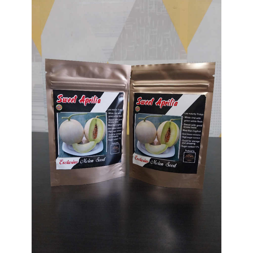 Biji Benih Melon Sweet Aprilia F1 Isi 10 Gram - Bibit Melon sweet net lavender renyah Melon ekslusif