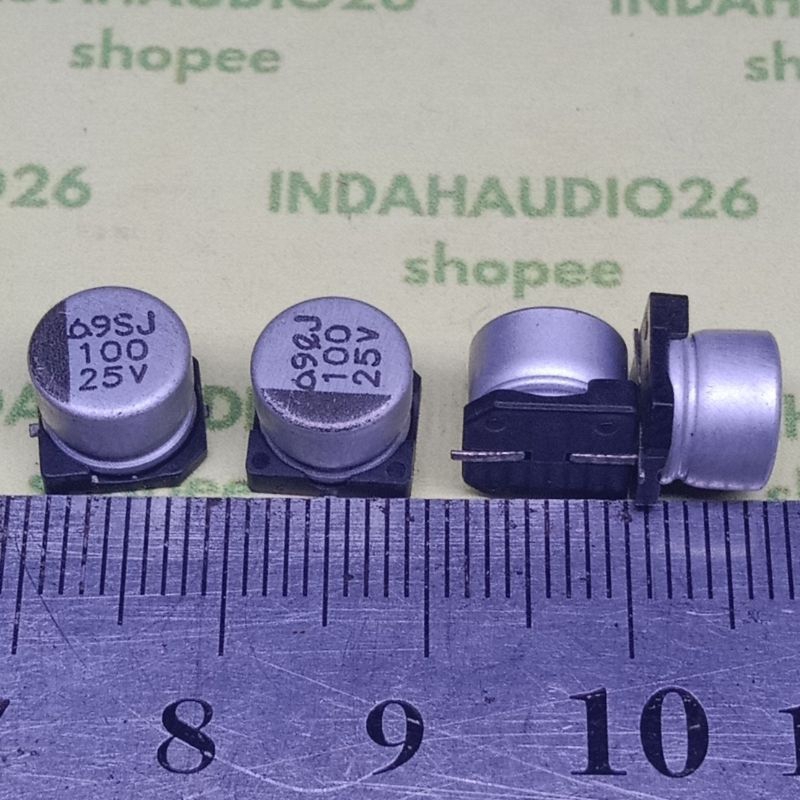 SAMYOUNG d8x6mm  100uf E 25v smd elko  kapasitor elco capacitor solid
