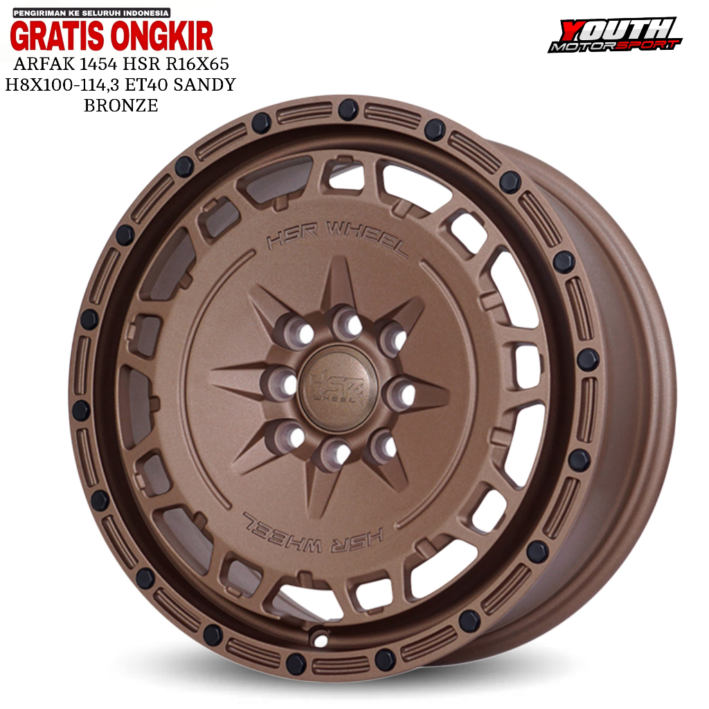 VELG R16 HSR ARFAK RALLY LOOK COCOK UNTUK AGYA,BRIO,VIOS,BALENO DLL
