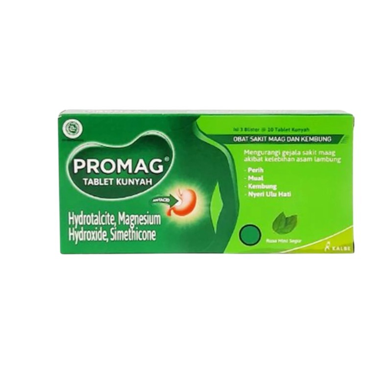

PROMAG TABLET - OBAT SAKIT MAAG DAN ASAM LAMBUNG / ISI 10 TABLET