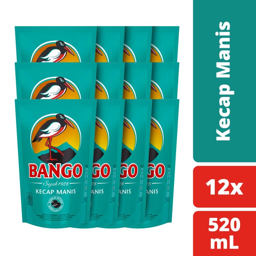 

[ 1 Dus Isi 12pcs ] Bango Kecap Manis Refill 520ml / 720gr Kemasan Baru