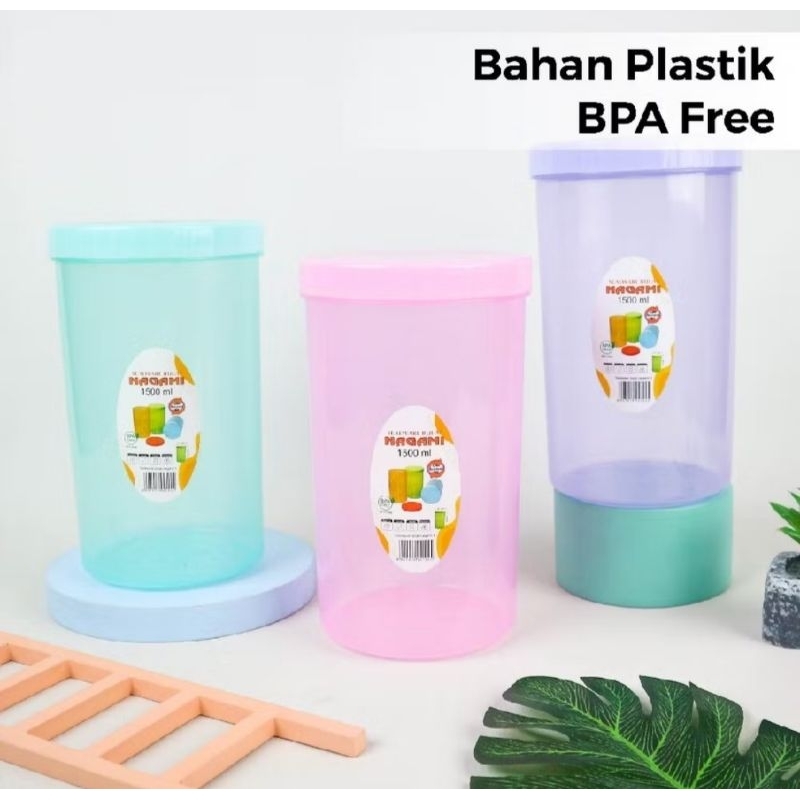Toples Plastik Putar Nagami Toples Plastik Wadah Makanan Serbaguna