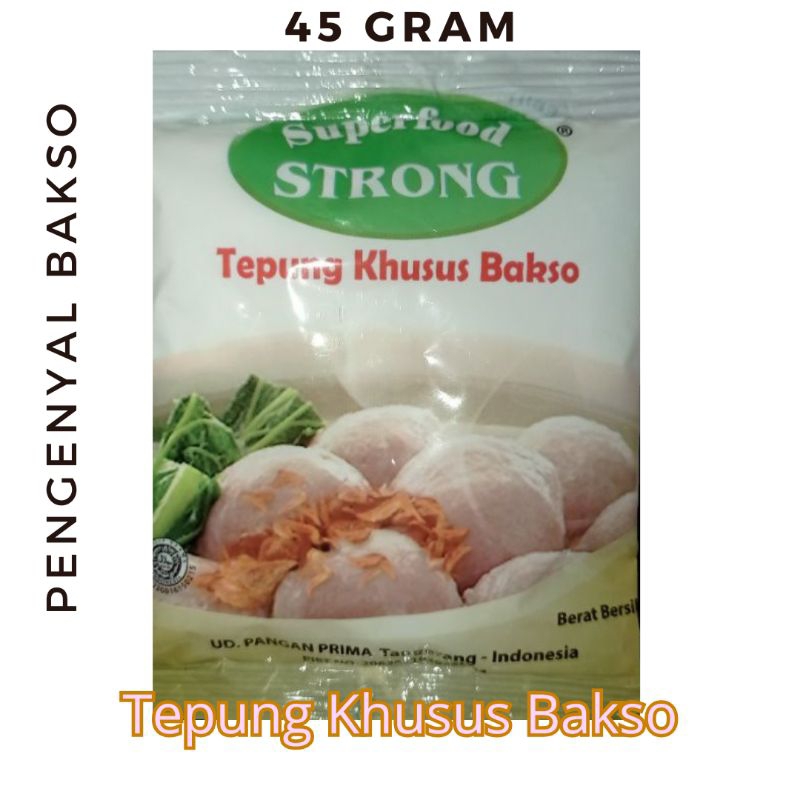 

Tepung Khusus Bakso Superfood Ultra Pengenyal Bakso 45 Gram